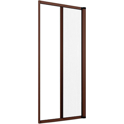 ZANZARIERA KIT PORTA EFFE  MARRONE RAL 8017 FIBRA VETRO/PVC CM 150 H.CM 250