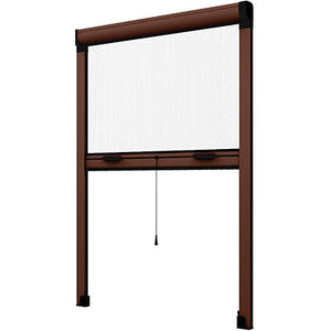 ZANZARIERA KIT FINESTRA EFFE  MARRONE RAL 8017 FIBRA VETRO/PVC CM 120 H.CM 170