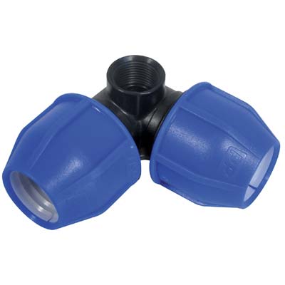 GOMITO A COMPRESSIONE POP-UP FILETTO FEMMINA PN16 - MM 25X25X1/2F- 5 pezzi