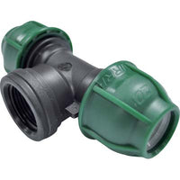 TEE A COMPRESSIONE FILETTO FEMMINA PN10 - MM 32X1F- 5 pezzi