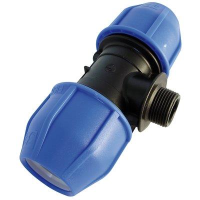 TEE A COMPRESSIONE FILETTO MASCHIO PN16 - MM 32X1M- 5 pezzi