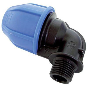 GOMITO A COMPRESSIONE FILETTO MASCHIO PN16 - MM 20X1/2M- 10 pezzi