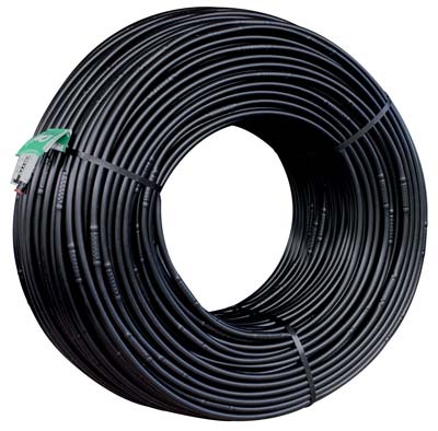 TUBO GOCCIOLANTE FORI 6 PN NERO  LT/H 4 MM 16 PASSO CM 20 MT 100 CA