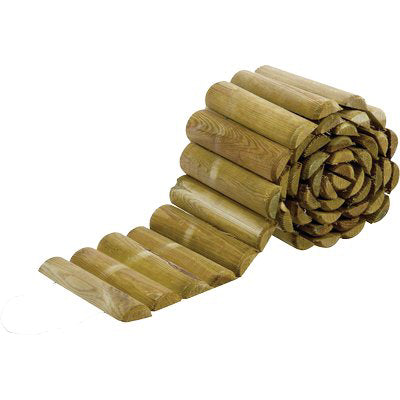 BORDURA AIUOLA A ROTOLO LEGNO EURO - PINO IMPREGNATO CM 180 H.CM 30- 5 pezzi