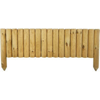 BORDURA AIUOLA PREMIUM LEGNO EURO - PINO IMPREGNATO CM 100 H.CM 15/30- 5 pezzi
