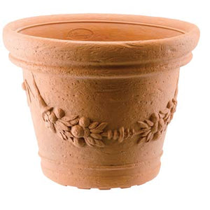 VASO TONDO ELIOS POTTERY COLLECTION GDM  RESINA TERRACOTTA CM 45 H.CM 33
