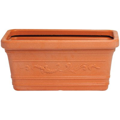 FIORIERA FESTONATA PRESTIGE  RESINA TERRACOTTA CM 60X33 H.CM 29