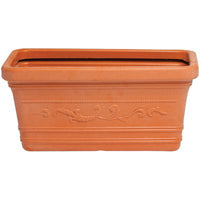 FIORIERA FESTONATA PRESTIGE  RESINA TERRACOTTA CM 60X33 H.CM 29