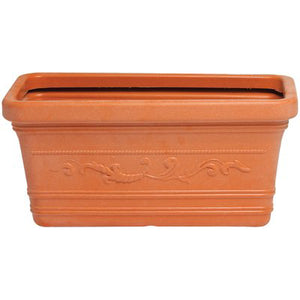 FIORIERA FESTONATA PRESTIGE  RESINA TERRACOTTA CM 100X45 H.CM 41