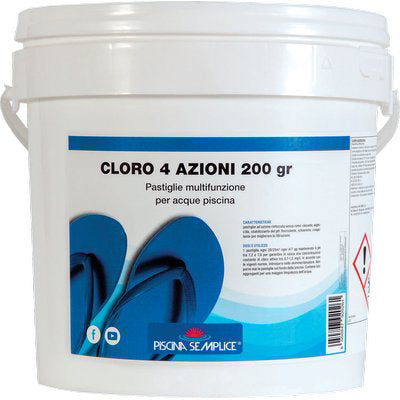 MULTIAZIONE X PISCINA PASTIGLIE KG  5=25XGR 200 Piscina Semplice