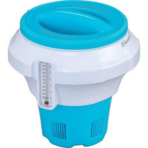 DOSATORE GALLEGGIANTE MAXI X PISCINA 58701 BESTWAY  + TERMOMETRO X PASTIGLIE GR 200