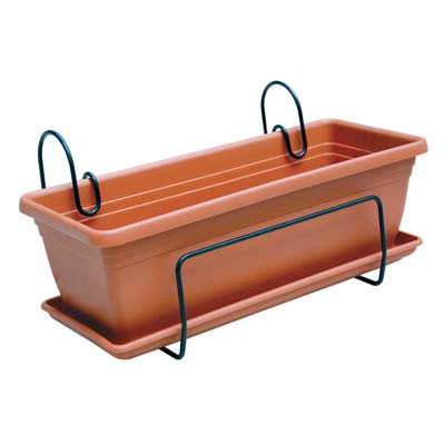 CASSETTA + SOTTOCASSETTA IRIS + BALCONIERA ICS  PP TERRACOTTA CM 50X20 H.CM 16