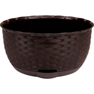 CIOTOLA RATTAN NATURAL STEFANPLAST - PP MOKA CM 30 H.CM 14,5- 2 pezzi