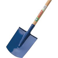 VANGHETTO PUNTA QUADRA STAMPATO + MANICO AGEF  ACCIAIO/FAGGIO CM 18X21 H.CM 138