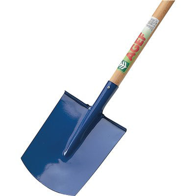 VANGHETTO PUNTA QUADRA STAMPATO + MANICO AGEF  ACCIAIO/FAGGIO CM 18X21 H.CM 138