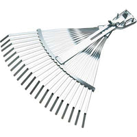 SCOPA GIARDINO A VENTAGLIO A MORSETTO 851B AGEF - ACCIAIO ZINC CM 39/48X41,5 O.MM 26- 2 pezzi