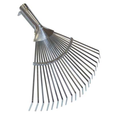 SCOPA GIARDINO A VENTAGLIO STARS - ACCIAIO ZINC CM 29/48X43 O.CONICO MM 26- 5 pezzi