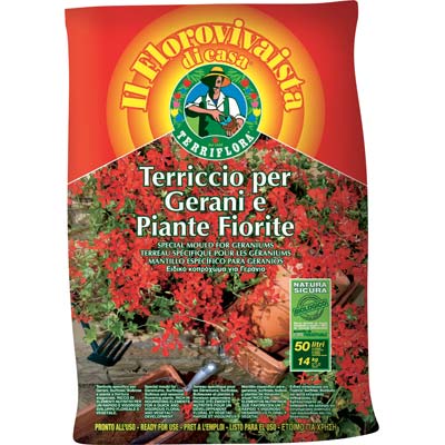 TERRICCIO GERANI E PIANTE FIORITE TERRIFLORA - LT 20 (168)