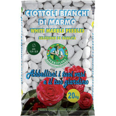 CIOTTOLO TERRIFLORA  BIANCO CARRARA MM 15/25 KG 20