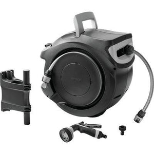 AVVOLGITUBO IRRIGAZIONE KIT REWALL GLOBO GF  PLASTICA +TUBO 1/2 MT 20 +RACCORDI+PISTOLA