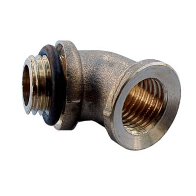 GOMITO PORTAGETTO - 45  ° OTTONE 1/2-3/8F- 5 pezzi