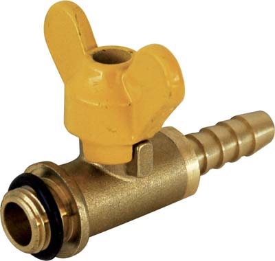 RUBINETTO A FARFALLA X LANCIA - OTTONE 1/4M PORTAGOMMA MM 10- 10 pezzi