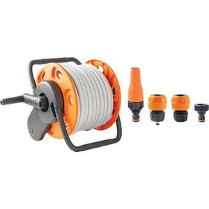 AVVOLGITUBO IRRIGAZIONE KIT MINI CONCEPT PLUS GF  ACCIAIO/PLASTICA +TUBO 1/2 MT 15+RACCORDI+LANCIA