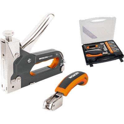 FISSATRICE MANUALE KIT 217301 WOKIN  LEVAPUNTI + 500 PUNTI+500 CHIODI+500 PUNTI