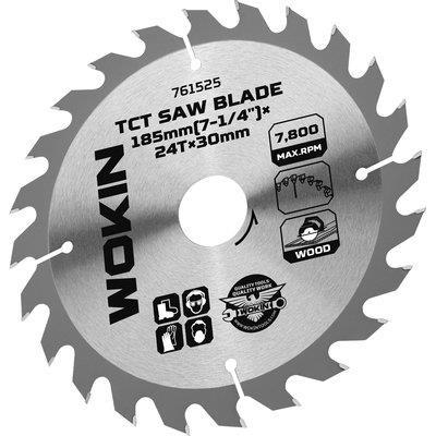 LAMA CIRCOLARE X LEGNO 761525 WOKIN  MM 185X30 DENTI 24