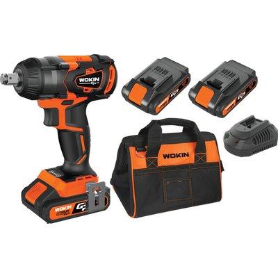 AVVITATORE IMPULSI BATTERIA GP20V 620335 WOKIN  VOLT 20X2 AH 2,0 BRUSHLESS + BORSA