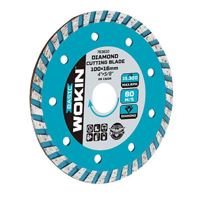 DISCO DIAMANTATO A CORONA ZIGRINATA 763 WOKIN  MM 230X22,2 H.MM 2,6 763623