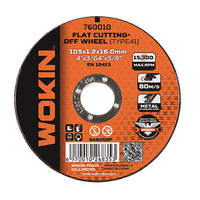 DISCO ABRASIVO TAGLIO FERRO PIANO 760 WOKIN - MM 115X22,2 H.MM 1 760011- 50 pezzi