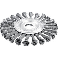 SPAZZOLA ACCIAIO RITORTO + FORO 7706 WOKIN - MM 125 F.MM 22,2 770605- 4 pezzi