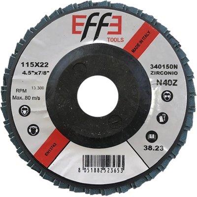 DISCO A LAMELLE RADIALI ZIRCONIO EFFE - MM 115X22,2 GRANA  40- 10 pezzi