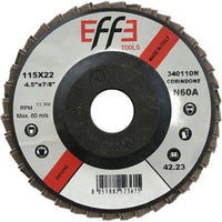 DISCO A LAMELLE RADIALI CORINDONE EFFE - MM 115X22,2 GRANA 100- 10 pezzi