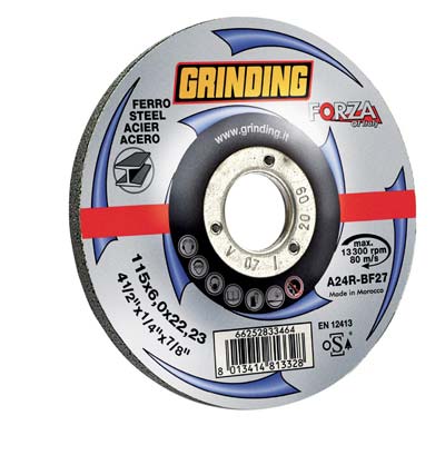 DISCO ABRASIVO SBAVO FERRO DEPRESSO FORZA - MM 230X22,2 H.MM 6,0- 10 pezzi