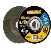 DISCO ABRASIVO SBAVO FERRO DEPRESSO INDUSTRIAL - MM 230X22,2 H.MM 6,8- 10 pezzi