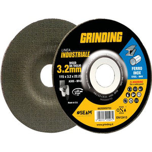 DISCO ABRASIVO TAGLIO FERRO DEPRESSO INDUSTRIAL - MM 115X22,2 H.MM 3,2- 40 pezzi