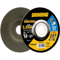 DISCO ABRASIVO TAGLIO FERRO DEPRESSO INDUSTRIAL - MM 125X22,2 H.MM 3,2- 40 pezzi