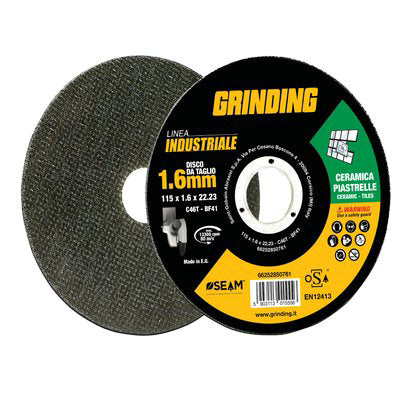 DISCO ABRASIVO TAGLIO MARMO PIANO INDUSTRIAL - MM 115X22,2 H.MM 1,6- 80 pezzi