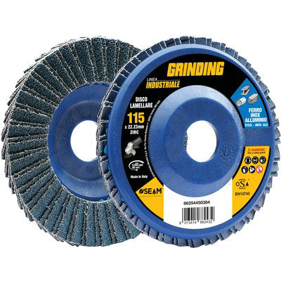 DISCO A LAMELLE RADIALI ZIRCONIO INDUSTRIAL - MM 115X22,2 GRANA 120- 10 pezzi