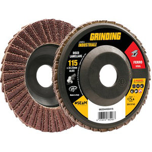 DISCO A LAMELLE RADIALI CORINDONE INDUSTRIAL - MM 115X22,2 GRANA 120- 10 pezzi