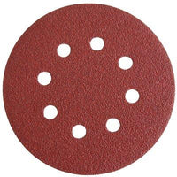 DISCO ABRASIVO FIBRATO VELCRATO 8 FORI IMPERIAL - MM 115X22,2 GRANA 240 CF=PZ 6- 6 confezioni