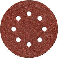 DISCO ABRASIVO FIBRATO VELCRATO 8 FORI IMPERIAL - MM 125X22,2 GRANA 180 CF=PZ 100- 1 confezioni