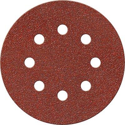 DISCO ABRASIVO FIBRATO VELCRATO 8 FORI IMPERIAL - MM 125X22,2 GRANA 240 CF=PZ 100- 1 confezioni