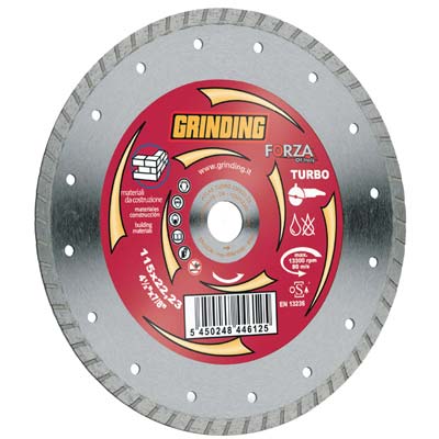 DISCO DIAMANTATO A CORONA ZIGRINATA FORZA  MM 230X22,2 H.MM 2,6