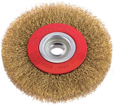 SPAZZOLA ACCIAIO CIRCOLARE + FORO PG  488.00 MM 150 F.MM 32/20/16