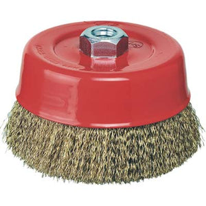 SPAZZOLA ACCIAIO A TAZZA + FILETTO PG - 485.40 MM  85 F.M14- 2 pezzi