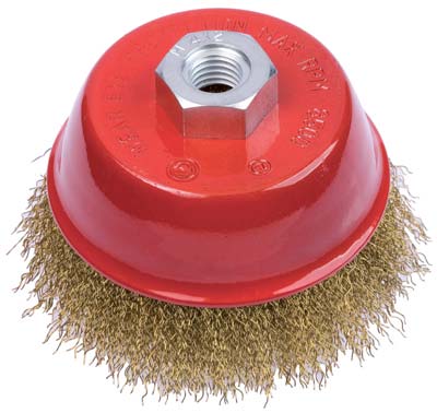 SPAZZOLA ACCIAIO A TAZZA + FILETTO PG  485.50 MM 100 F.M14