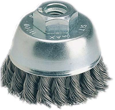 SPAZZOLA ACCIAIO RITORTO A TAZZA + FORO CEBO - MM 70 F.M14- 2 pezzi